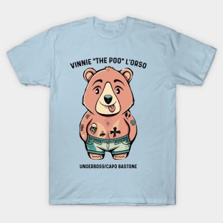 vinnie the poo - gangster bear T-Shirt